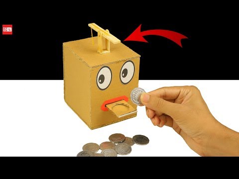 How to Make a Box Eating Coin - Saving Coin Bank DIY