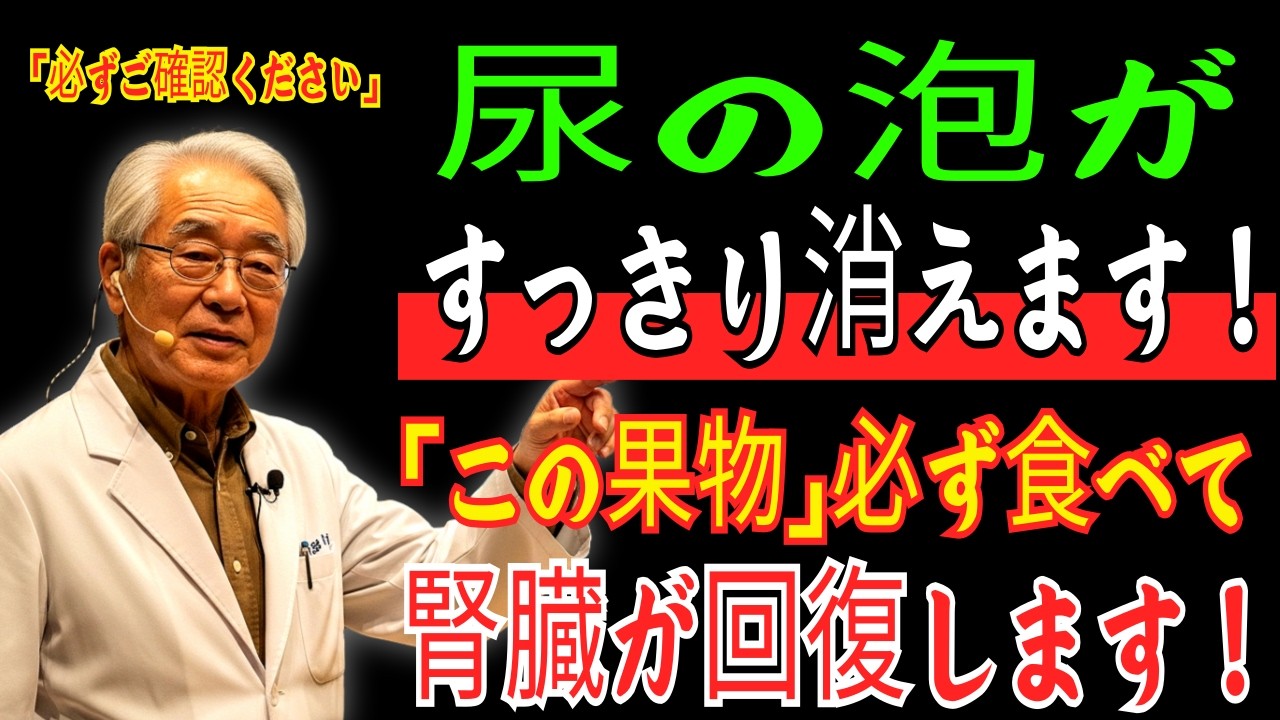 医師も驚いた果物の効果！ 尿の泡が消えて弱った腎臓が蘇ります ｜腎臓｜腎臓の健康｜老後の健康｜健康のヒント