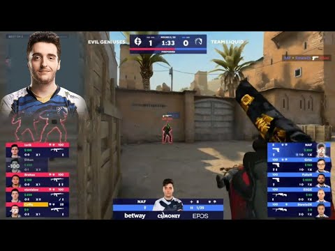 NAF 2 ACE IN DUST 2 || Team Liquid vs Evil Geniuses || BLAST Premier Global Final