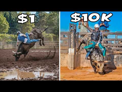 $1 vs $10,000 Rodeo Bull!