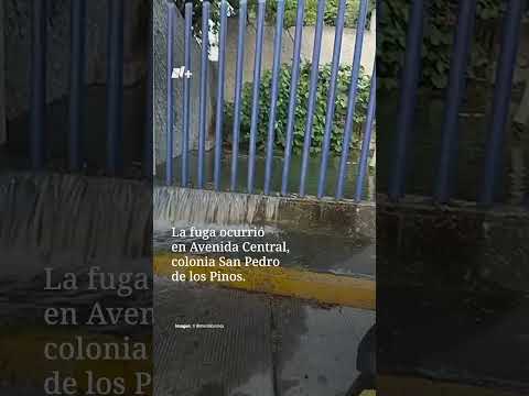 Fuga de agua en San Pedro de los Pinos se extiende más de 9 horas