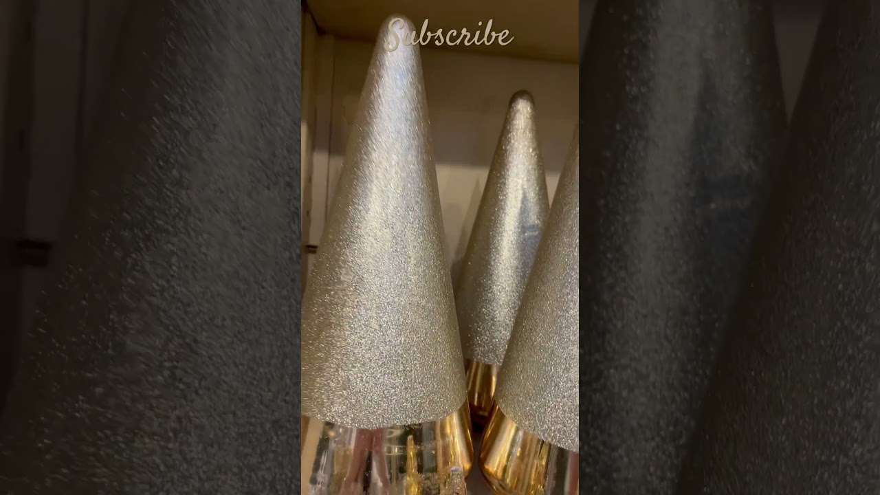 Gold Glitter Candle Sticks and Trees #shorts #candlesticks#christmasdecor #christmastrees