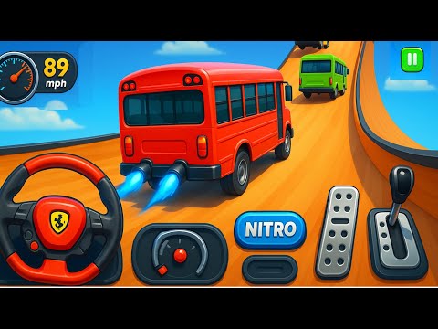 Crazy Bus Mega Ramp Impossible Racing   Bus Stunts Impossible Tracks   Android Gameplay Video P-03