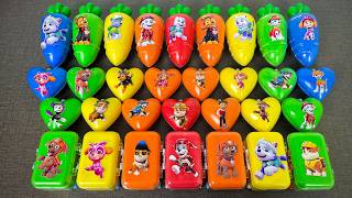 Paw Patrol Clay With Slime Coloring | Ryder, Chase, Marshall, Skye, Rubble, Rocky, Zuma & Everest