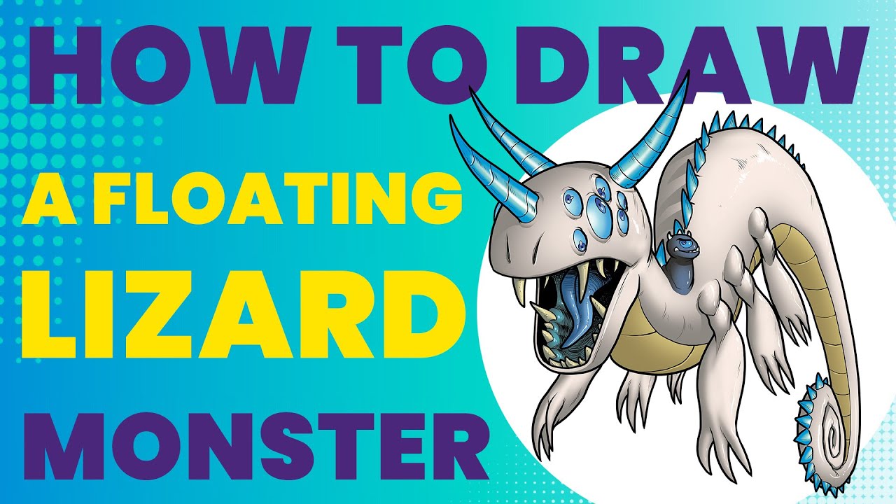 How to Draw a Floating Lizard Monster – Timple