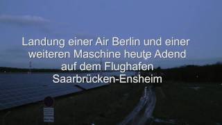 preview picture of video 'Landung 2er Maschinen in Saarbrücken Ensheim'