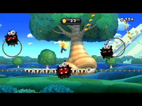 New Super Mario Bros. U - Challenges: Spine Coaster Coin Cruise (Wii U)
