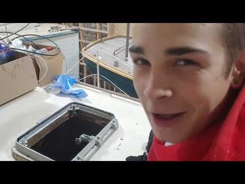 Replacing Plexiglass deck hatches on a Hallberg-Rassey 31 monson