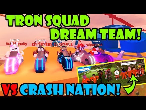 TRON SQUAD DREAM TEAM vs CRASH NATION | NEW TRACK UPDATE! Roblox JAILBREAK