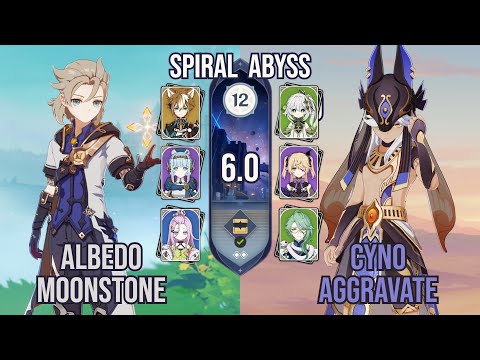 C2 Albedo Moonstone + C0 Cyno Aggravate | Spiral Abyss 12 6.0 | Genshin Impact