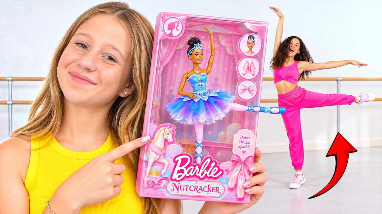 Nastya Learns Ballet with Barbie!