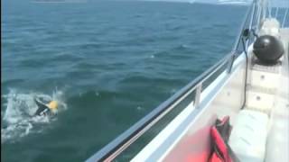 Relay team first to conquer notorious crossing