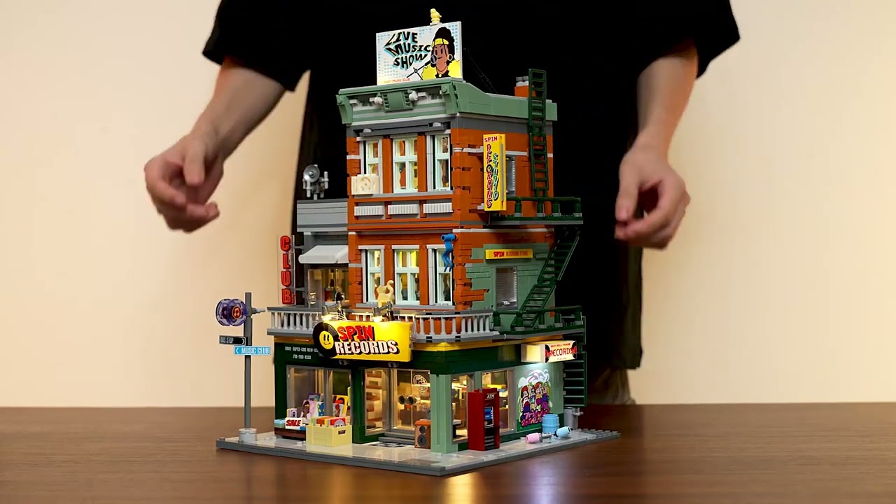 Lumibricks Record Store – plattenladen mit Beleuchtung Lumibricks Record Store – plattenladen mit Beleuchtung