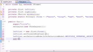 Java Programming Tutorial - 72 - Multiple Selection List