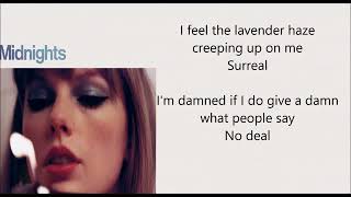 Taylor Swift Lavender Haze Lyrics