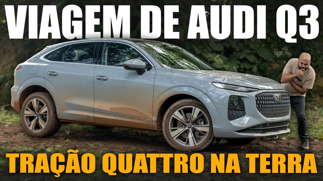Testamos a TRAÇÃO QUATTRO do NOVO Q3 SPORTBACK na TERRA!