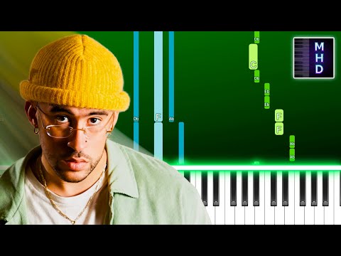 BAD BUNNY - TE DESEO LO MEJOR (Piano Tutorial Easy)