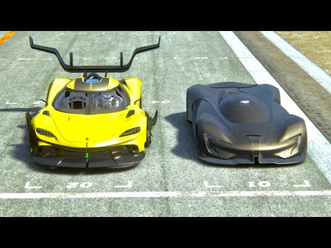 Koenigsegg Tornado Concept vs SRT Tomahawk X VGT - Drag Race 20 KM