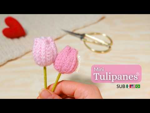 🌷Mini Crochet Tulips: Easy Step-by-Step Tutorial 💕CROCHET for BEGINNERS