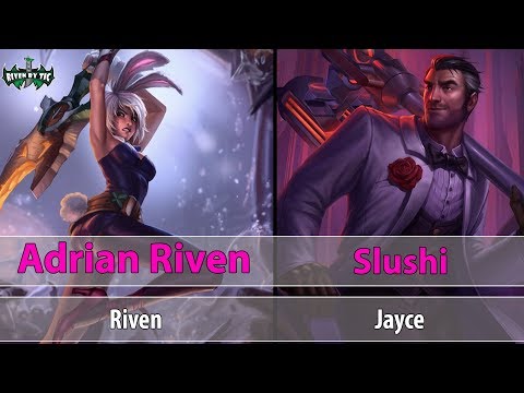 [ Adrian Riven ] Riven vs Jayce [ Slushi ] Top - Best Riven Gameplay - WARMING UP FOR SEASON 8
