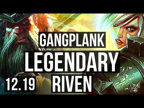 GANGPLANK vs RIVEN (TOP) | Quadra, Legendary, 20/2/8, 1.3M mastery, 500+ games | EUW Master | 12.19