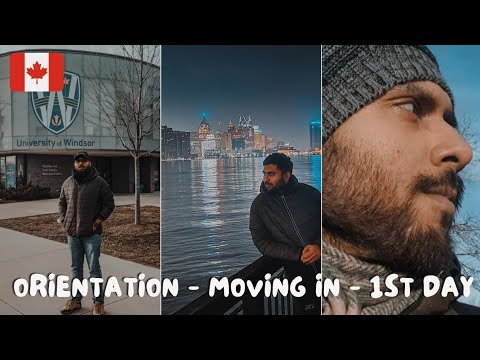 1st day at University | University of Windsor | Moving in | Orientation #windsor#vlog #indiatocanada