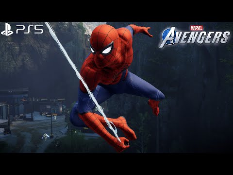 Marvel's Avengers - Spider-Man Iconic Suit Gameplay 4K 60FPS (PlayStation 5)