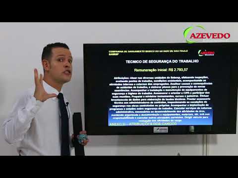 Concurso Sabesp l Técnico de Segurança do Trabalho l Concurso Sabesp 2018 l Preparação