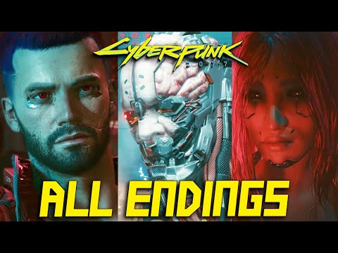 Cyberpunk 2077 - ALL 10 ENDINGS | Main Game + Phantom Liberty (Male V) [60fps, HD]