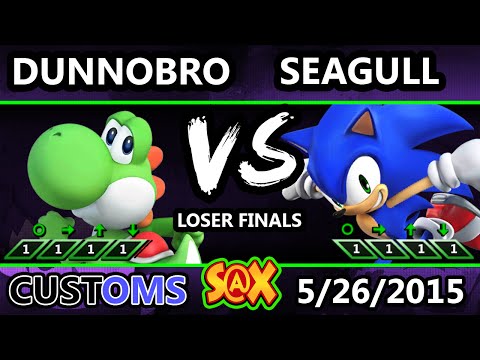 S@X Customs - NS | Seagull (Sonic) vs DunnoBro (Yoshi) SSB4 LF - Smash Wii U - Smash 4