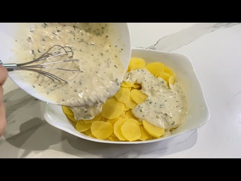 POTATO GRATIN 🥔 EGGS AND CREAM - VERY FEW INGREDIENTS FOR A DELICIOUS AND EASY DISH 😋