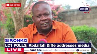 Abdallah Diffe Chairman NRM Sironko Town council addressing the press ahead of the LC1 Elections 