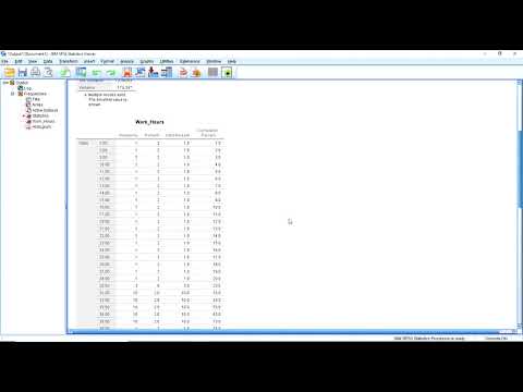 Generating Descriptive statistics using SPSS