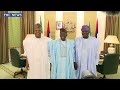 WATCH: Former Lagos Governor, Ambode Visits President Tinubu At Presidential Villa