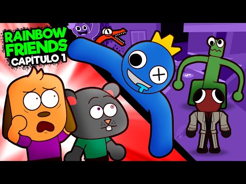 Rainbow Friends: Capitulo 1 | Dogo e Ratch com BLUE o monstro AZUL BABÃO | Animação