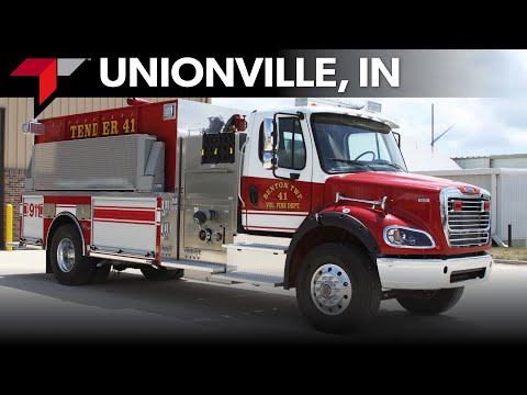 Unionville, Indiana, Toyne Pumper Tanker Fire Apparatus Delivery