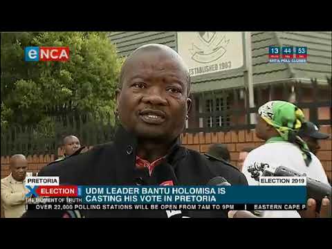 UDM Leader Bantu Holomisa cast his vote