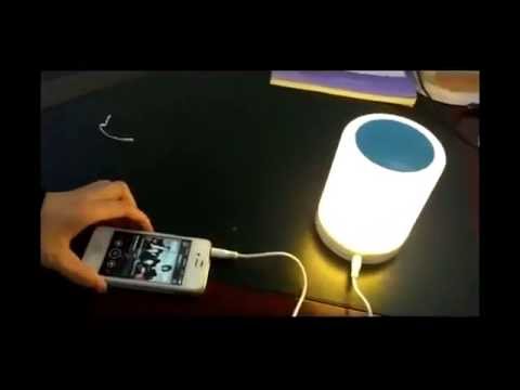 Touch lamp portable speaker