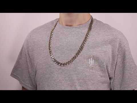 Bi2_28 - 9ct Gold Heavy Curb Chain - 10mm