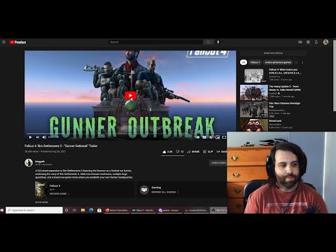 Sim Settlements 2 "Gunner Outbreak" Trailer Reaction (+ anxiety intro, enjoy) | Fallout 4