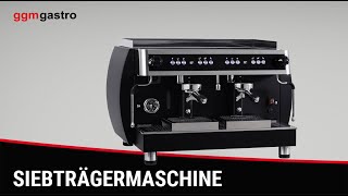 Machine à café porte-filtre « Grace » – avec écran digital – 2 groupes – avec système de préinfusion & compteur de shots inclus – Noir