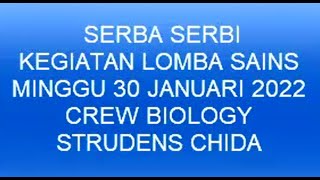 Kegiatan Lomba Sains dari Crew Biology Students SMP Cipta Dharma
