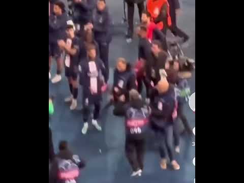 SERGIO RAMOS PUSHING CAMERA MAN AWAY WHIILE THEY ARE WORKING