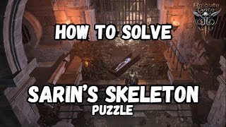 How to solve Sarin's Skeleton puzzle - Baldurs Gate 3
