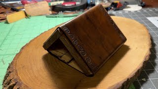 Completion of the Leather and Wood Nightstand Book Valet