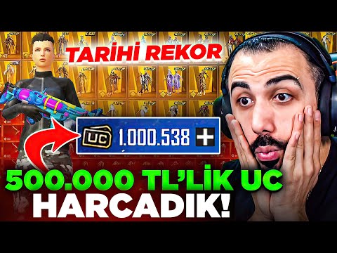 HESABA 1.000.000 UC YÜKLEDİK!! 😱 BÜTÜN MAĞAZAYI ALDIK! 500.000 TL'LİK REKOR! | PUBG MOBILE