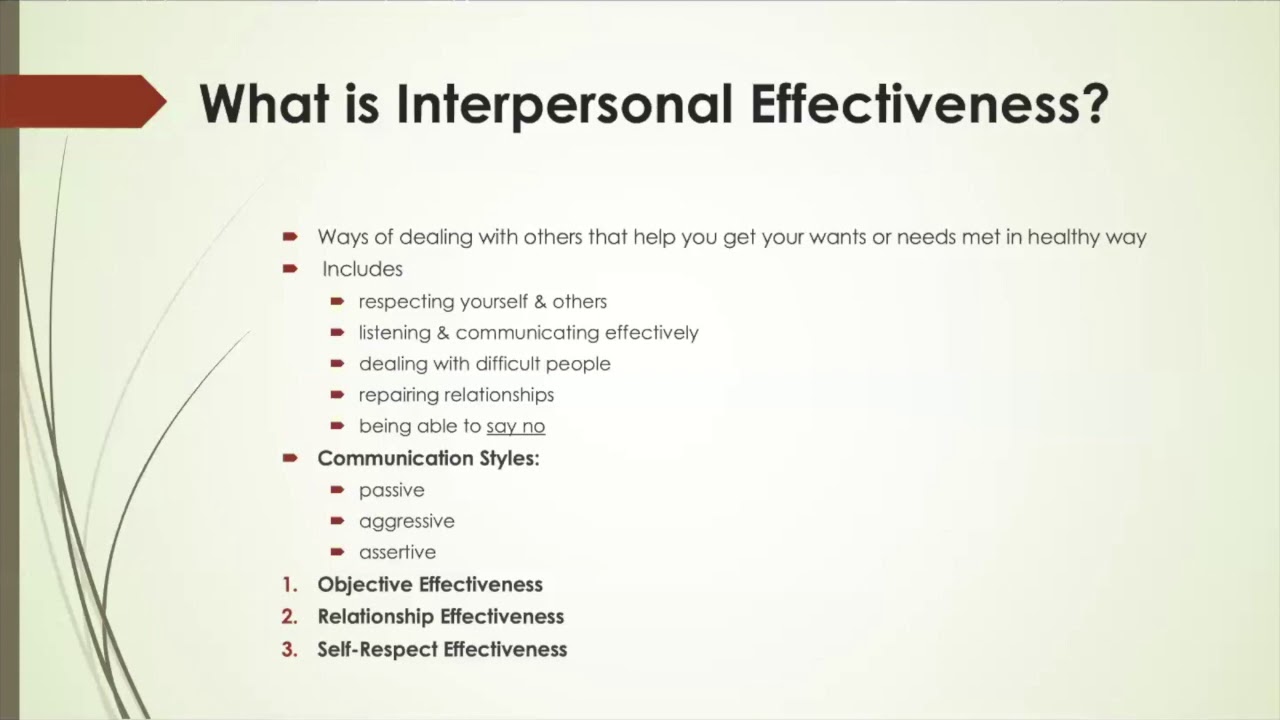 Interpersonal Effectiveness Workshop