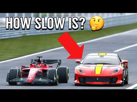 Ferrari F1 2022 F1-75 vs Ferrari 812 Competizione - HOW SLOW IS in Monza Track