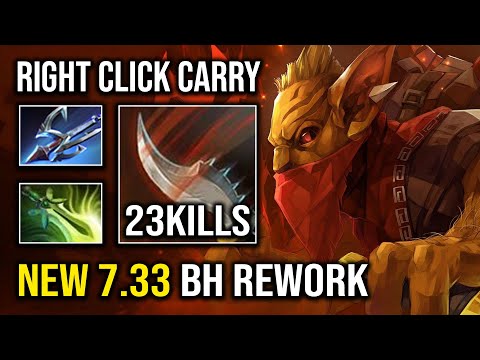 How to Play Right Click Bounty Hunter with New 7.33 Item Harpoon and 3 Minute Vanguard Dota 2