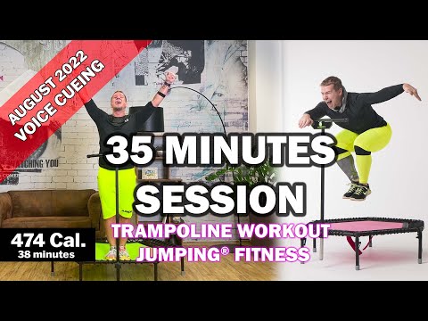 35 minutes trampoline session August 2022 - Jumping® Fitness [NO VOICE CUEING]